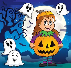 Image showing Girl in Halloween costume theme image 3