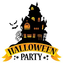 Image showing Halloween party sign theme image 5