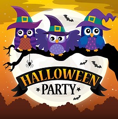 Image showing Halloween party sign theme image 7