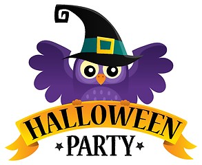 Image showing Halloween party sign theme image 2