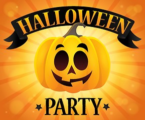 Image showing Halloween party sign composition image 1