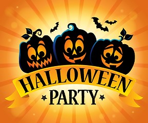 Image showing Halloween party sign topic image 5