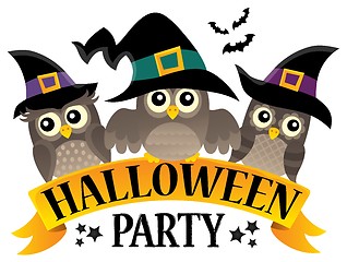 Image showing Halloween party sign topic image 8