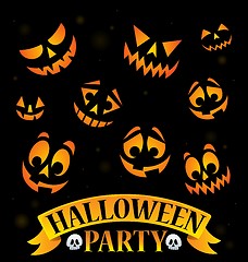 Image showing Halloween party sign topic image 7