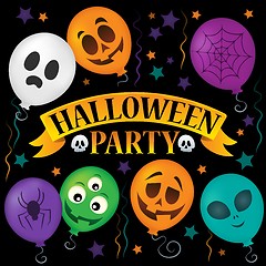 Image showing Halloween party sign topic image 2