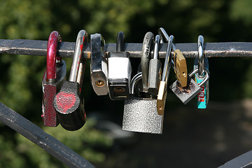 Image showing Lovers padlocks