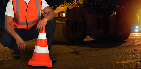 Image showing repairing the road