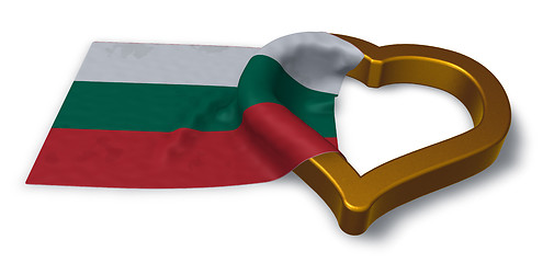 Image showing flag of bulgaria and heart symbol - 3d rendering