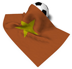 Image showing soccer ball and flag of vietnam - 3d rendering