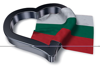 Image showing flag of bulgaria and heart symbol - 3d rendering