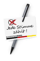 Image showing Bundestagswahl Jede Stimme zaehlt