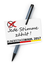 Image showing Bundestagswahl 2017 Jede Stimme zaehlt