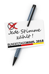 Image showing Bundestagswahl 2018 Jede Stimme zaehlt