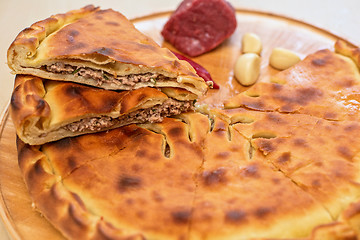 Image showing ossetian pie on a white