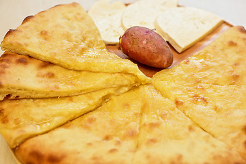 Image showing ossetian pie on a white