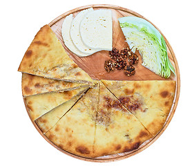 Image showing ossetian pie on a white