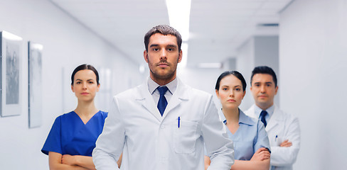 Image showing group of medics or doctors at hospital