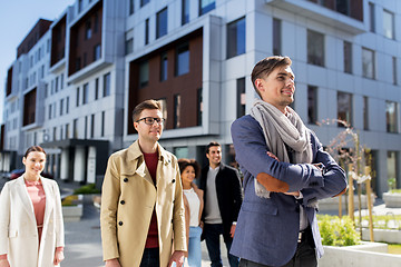 Image showing international group of people on city street