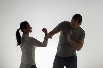 Image showing angry couple having fight