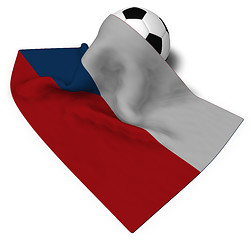 Image showing soccer ball and flag of the Czech Republic - 3d rendering