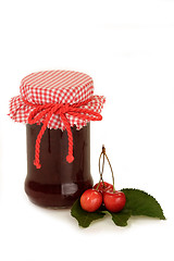 Image showing Cherry Jam in a Glass