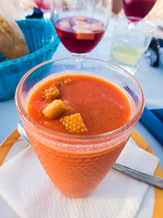 Image showing Traditional spanish cold soup gazpacho