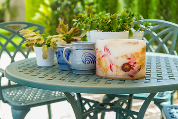 Image showing Outdoor patio with plants