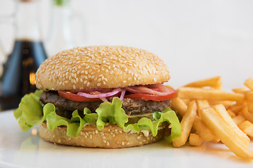 Image showing Big tasty burger