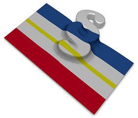 Image showing paragraph symbol and flag of mecklenburg-vorpommern - 3d rendering