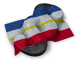 Image showing paragraph symbol and flag of mecklenburg-vorpommern - 3d rendering