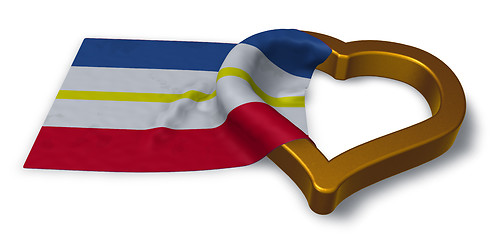 Image showing flag of mecklenburg-vorpommern and heart symbol - 3d rendering