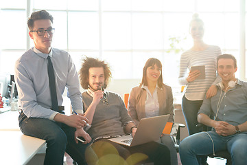 Image showing Portrait of a business team At A Meeting