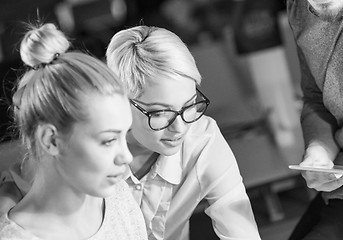 Image showing Two young Businesswomans at work