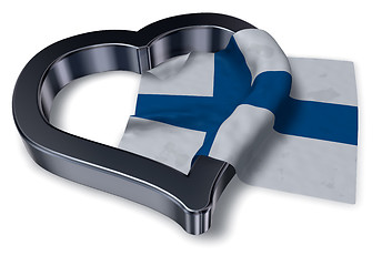 Image showing  flag of finland and heart symbol - 3d rendering