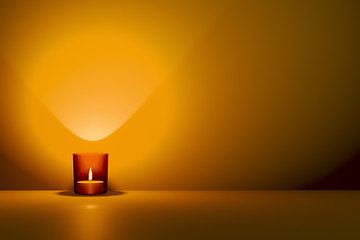 Image showing red candle with space for your content