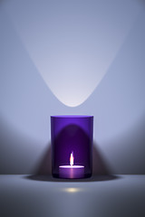 Image showing purple candle with space for your content