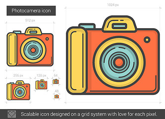 Image showing Photocamera line icon.