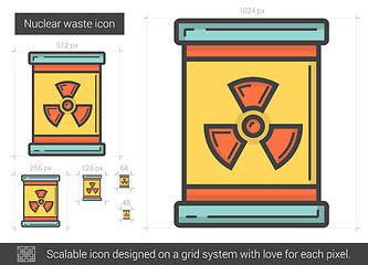 Image showing Nuclear waste line icon.