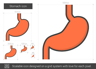 Image showing Stomach line icon.