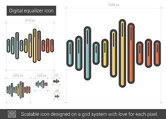 Image showing Digital equalizer line icon.