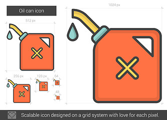 Image showing Oil can line icon.