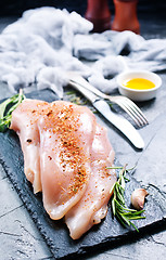 Image showing raw chicken fillet