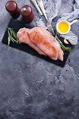 Image showing raw chicken fillet