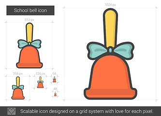 Image showing School bell line icon.