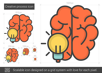 Image showing Creative process line icon.