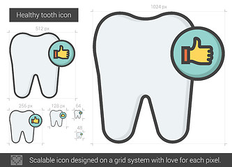 Image showing Healthy tooth line icon.