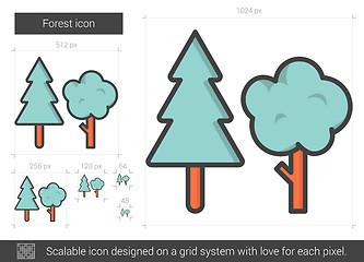 Image showing Forest line icon.
