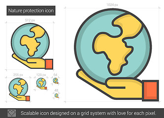 Image showing Nature protection line icon.