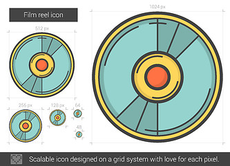 Image showing Film reel line icon.