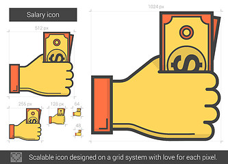 Image showing Salary line icon.